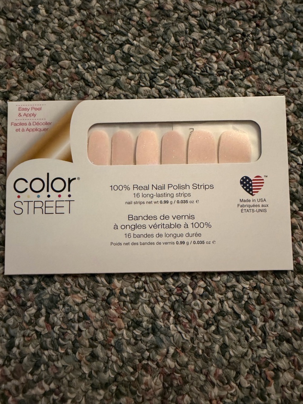 Color Street Lokelani Rose Pink and Gold Nail Polish Strips